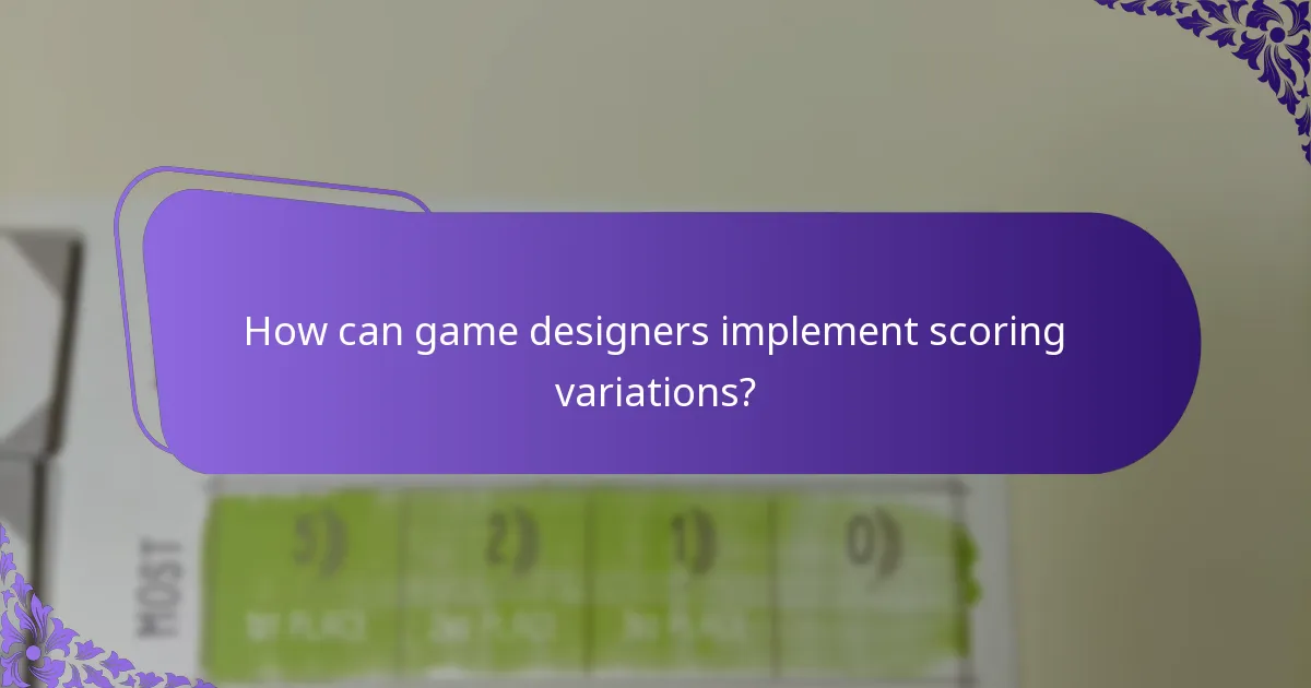 How do scoring variations enhance gameplay in thematic games?