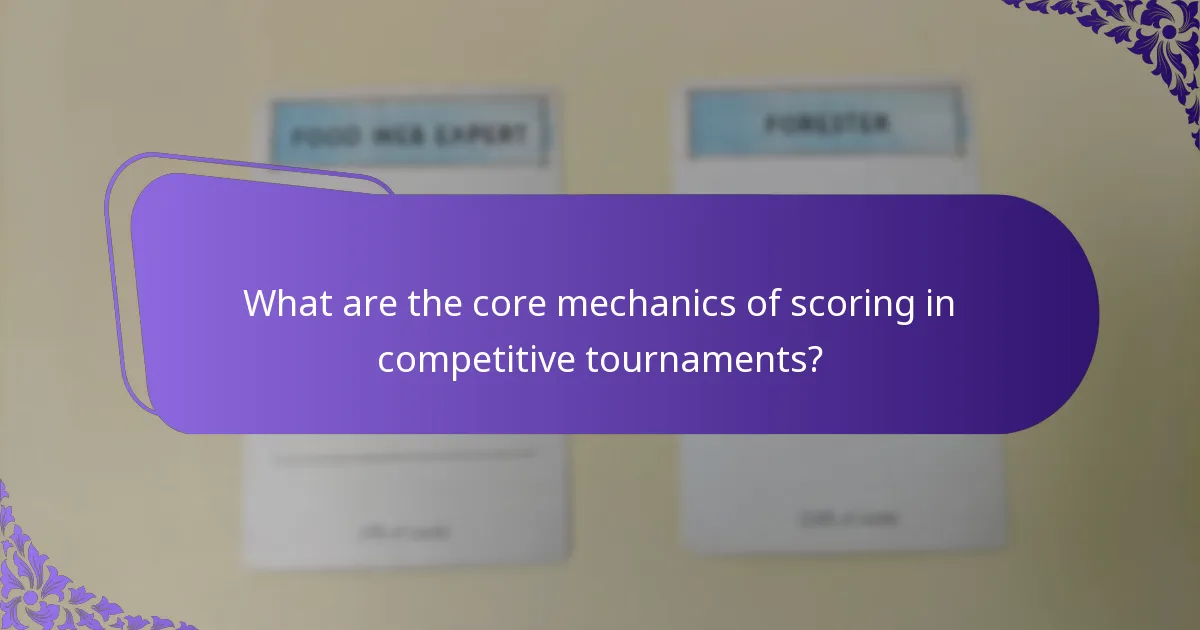 What variations exist in scoring systems for competitive tournaments?