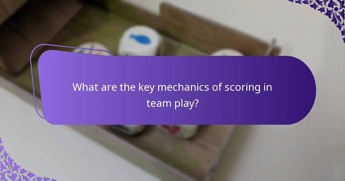 What are the variations of scoring systems in team games?